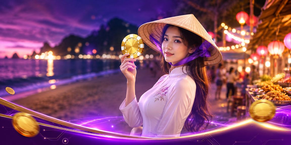 Người phụ nữ đội nón lá tại Côn Đảo nhận cashback bonus qua ứng dụng di động