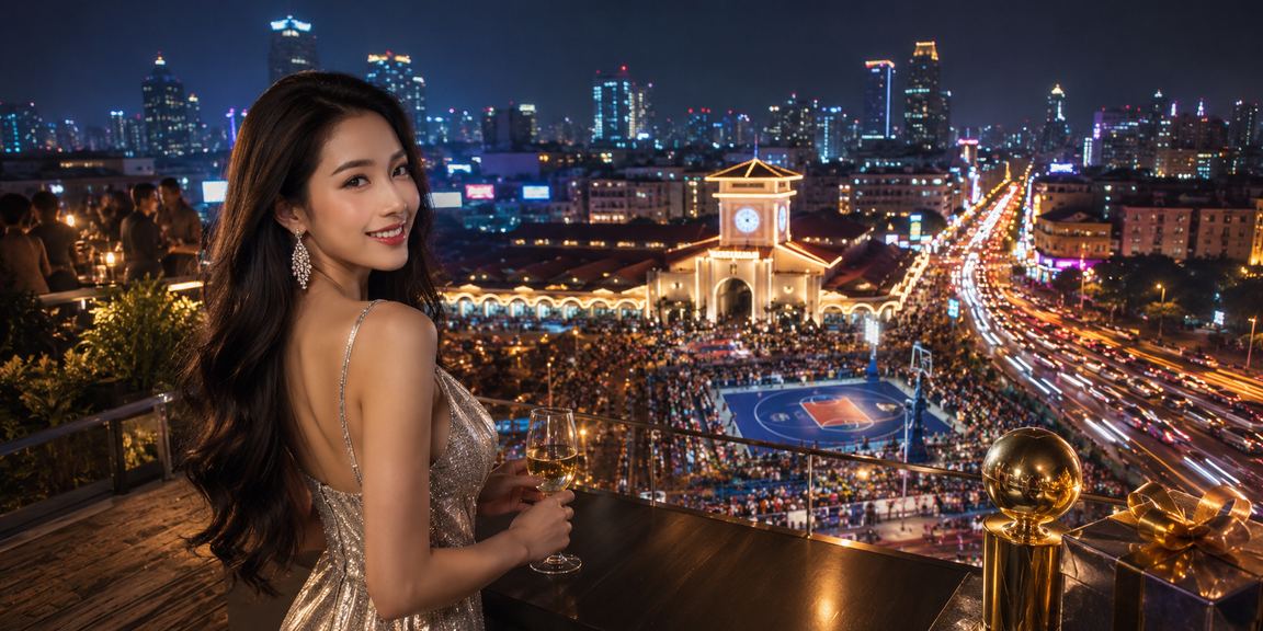 Người dùng tại TP.HCM xem kết quả bóng rổ và đặt cược dưới ánh đèn neon
